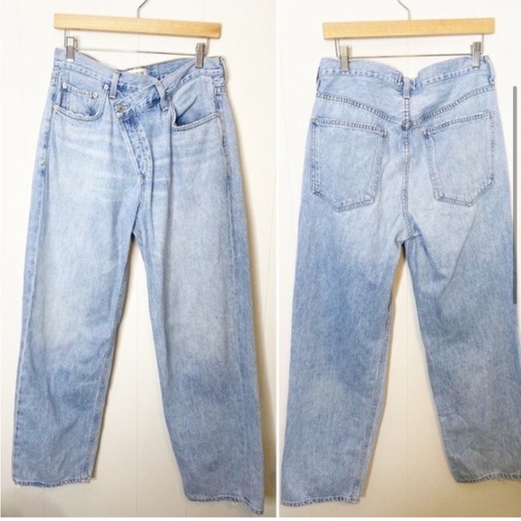 Agolde Crisscross Upsized High Rise Jeans in Suburbia 29 - Picture 4 of 11